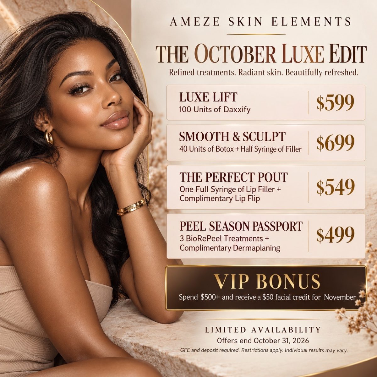 INTRODUCING THE OCTOBER LUXE EDIT flyer
